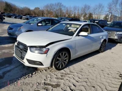 2013 Audi A4 Premium Plus, white — VIN WAUFFAFLXDN036235, Copart