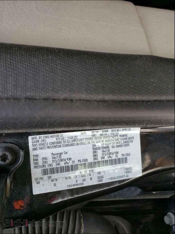 2014 FORD FOCUS - VIN: 1FADP3F28EL398318 - Фото 10