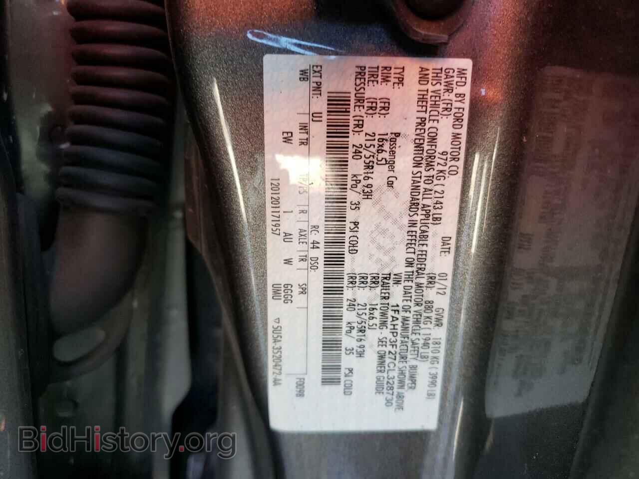 2012 FORD FOCUS - VIN: 1FAHP3F27CL328730 - Фото 12