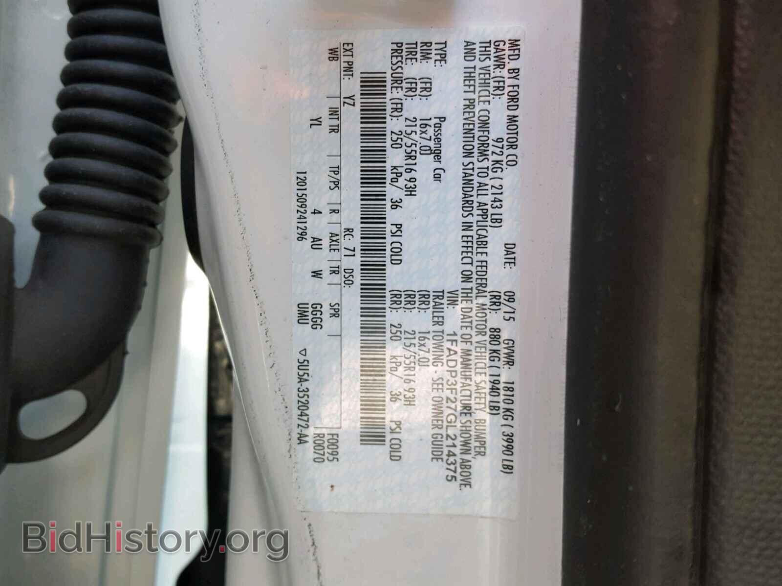 2016 FORD FOCUS - VIN: 1FADP3F27GL214375 - Photo 10