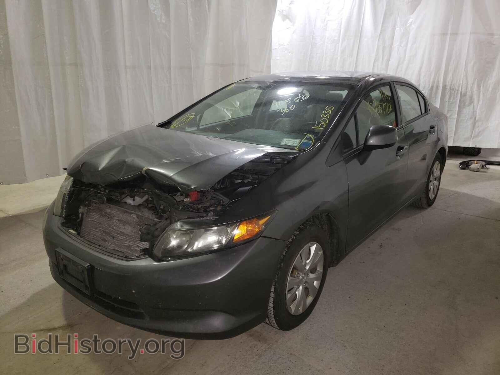 2012 HONDA CIVIC - VIN: 2HGFB2F57CH591240 - Фото 2