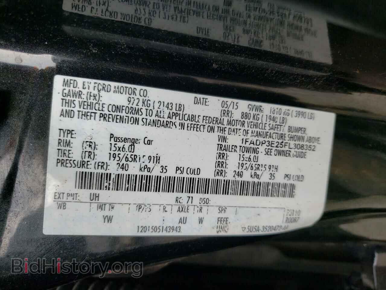 2015 FORD FOCUS - VIN: 1FADP3E25FL308352 - Фото 13
