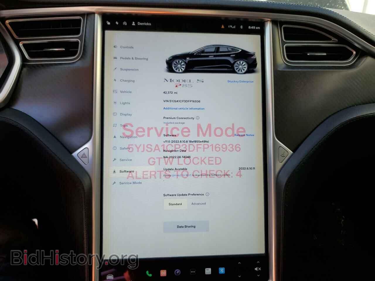 2013 TESLA MODEL S - VIN: 5YJSA1CP3DFP16936 - Photo 9