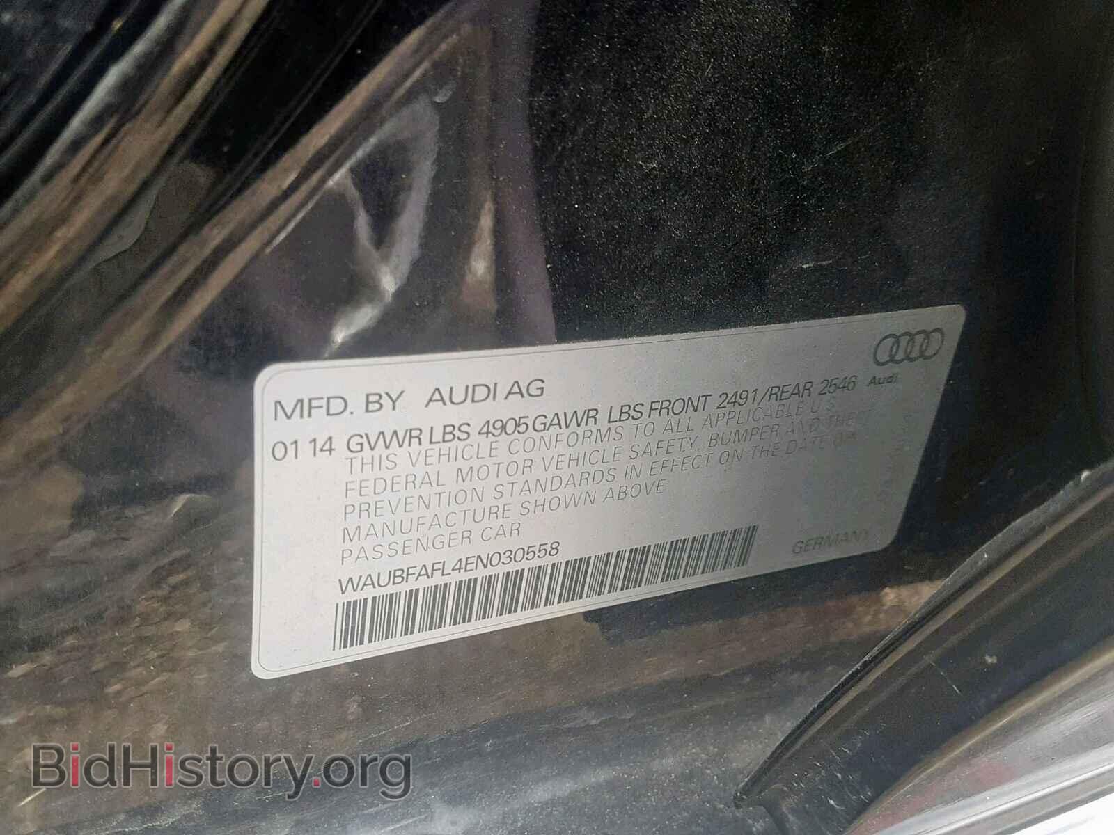 2014 AUDI A4 - VIN: WAUBFAFL4EN030558 - Photo 10