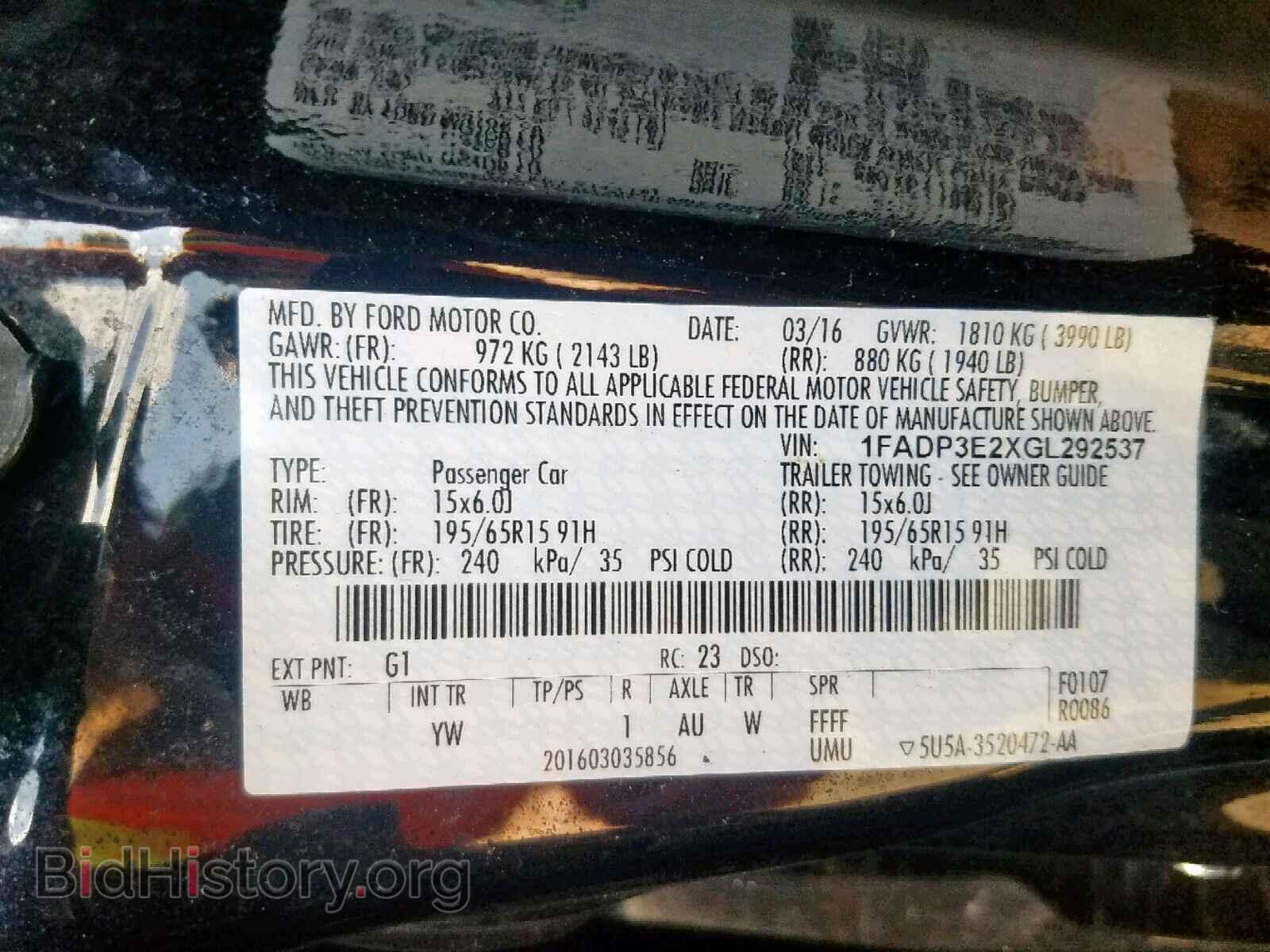 2016 FORD FOCUS - VIN: 1FADP3E2XGL292537 - Photo 10