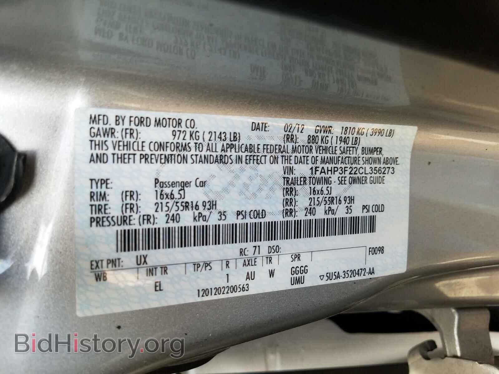 2012 FORD FOCUS - VIN: 1FAHP3F22CL356273 - Photo 10