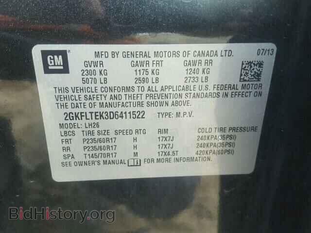 2013 GMC TERRAIN - VIN: 2GKFLTEK3D6411522 - Photo 10