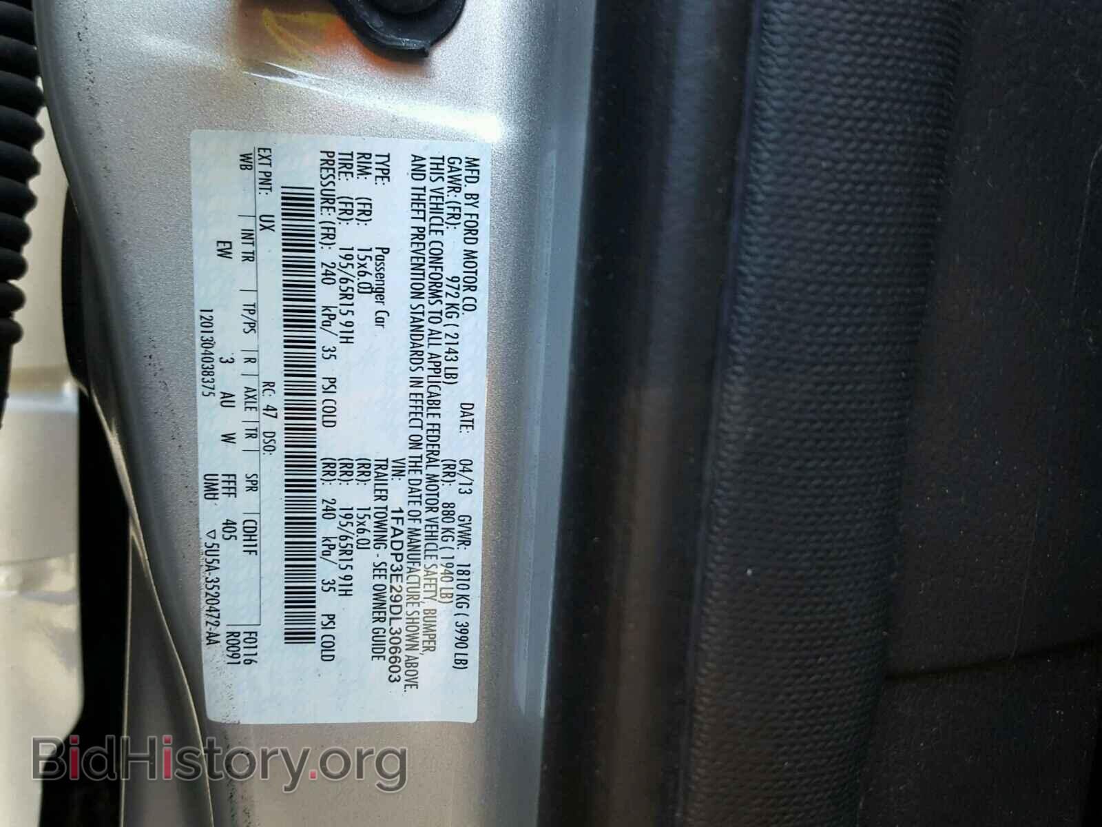 2013 FORD FOCUS - VIN: 1FADP3E29DL306603 - Фото 10