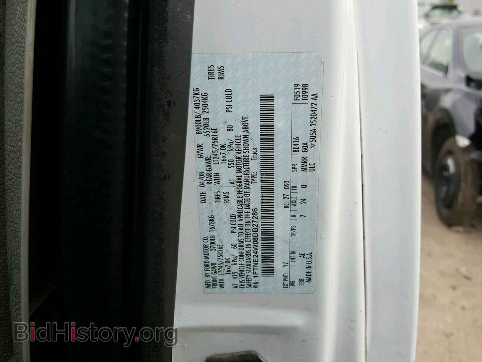 2008 FORD ECONOLINE - VIN: 1FTNE24W08DB27286 - Фото 10