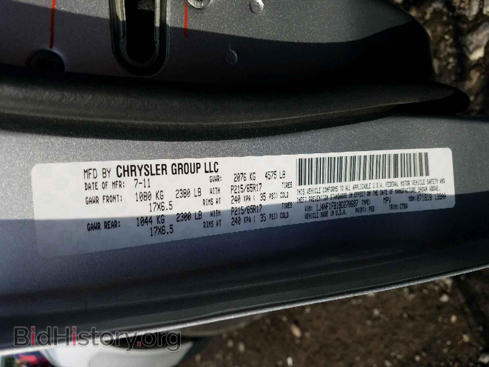 2011 JEEP COMPASS SP - VIN: 1J4NF1FB1BD278687 - Photo 10