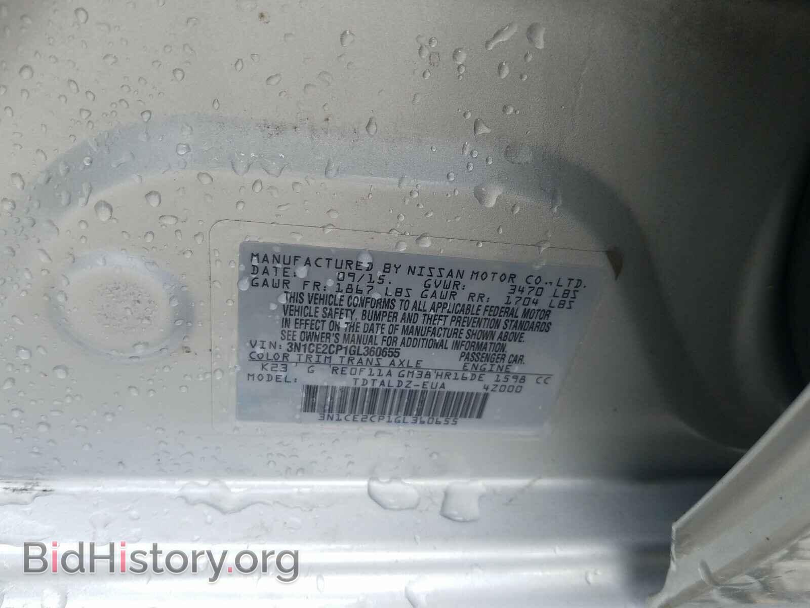 2016 NISSAN VERSA - VIN: 3N1CE2CP1GL360655 - Photo 10