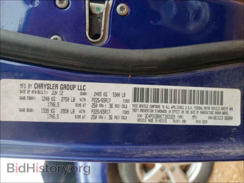 2012 Dodge JOURNEY (VIN 3C4PDCBB0CT393329) — фото 10 из 10