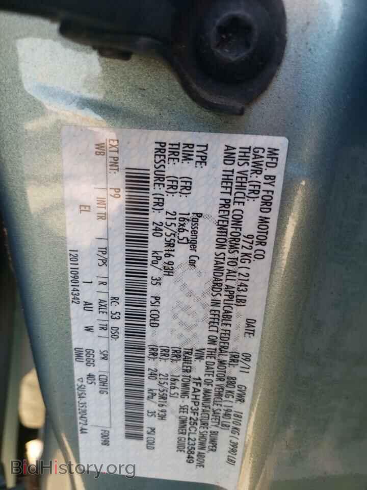 2012 FORD FOCUS - VIN: 1FAHP3F25CL235849 - Фото 10