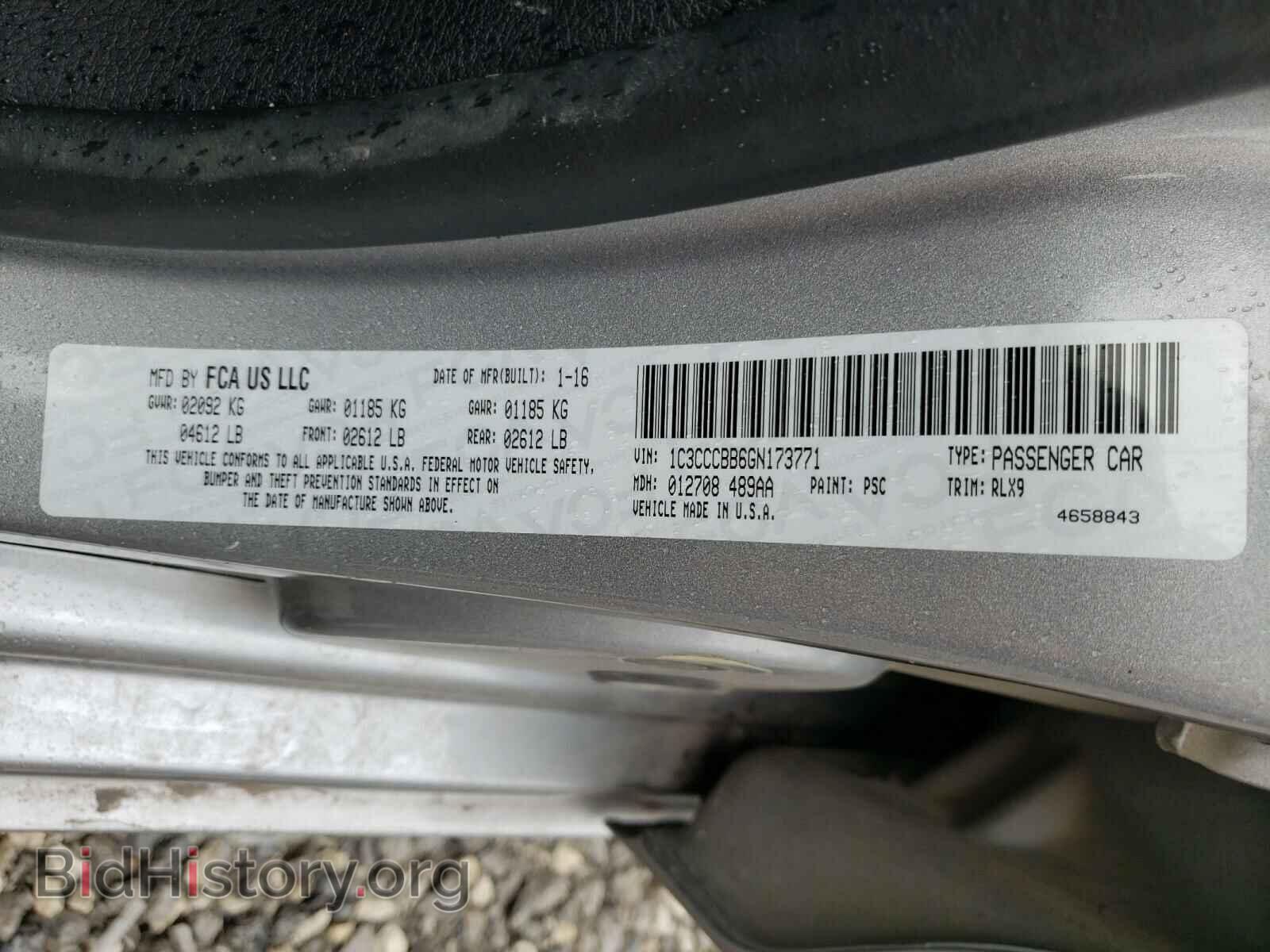 2016 CHRYSLER 200 - VIN: 1C3CCCBB6GN173771 - Фото 10