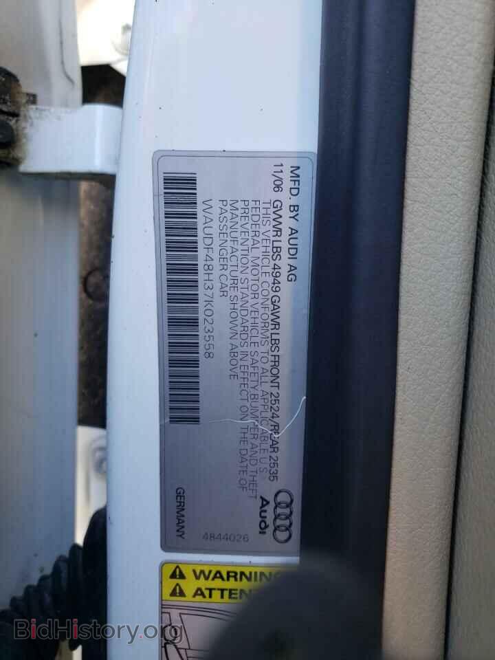 2007 AUDI A4 - VIN: WAUDF48H37K023558 - Фото 12