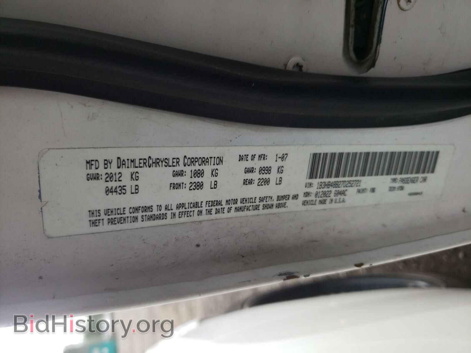 2007 DODGE CALIBER - VIN: 1B3JB28BX7D503135 - Photo 10