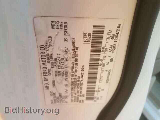 2006 FORD EXPLORER - VIN: 1FMEU63E76UA21994 - Фото 10