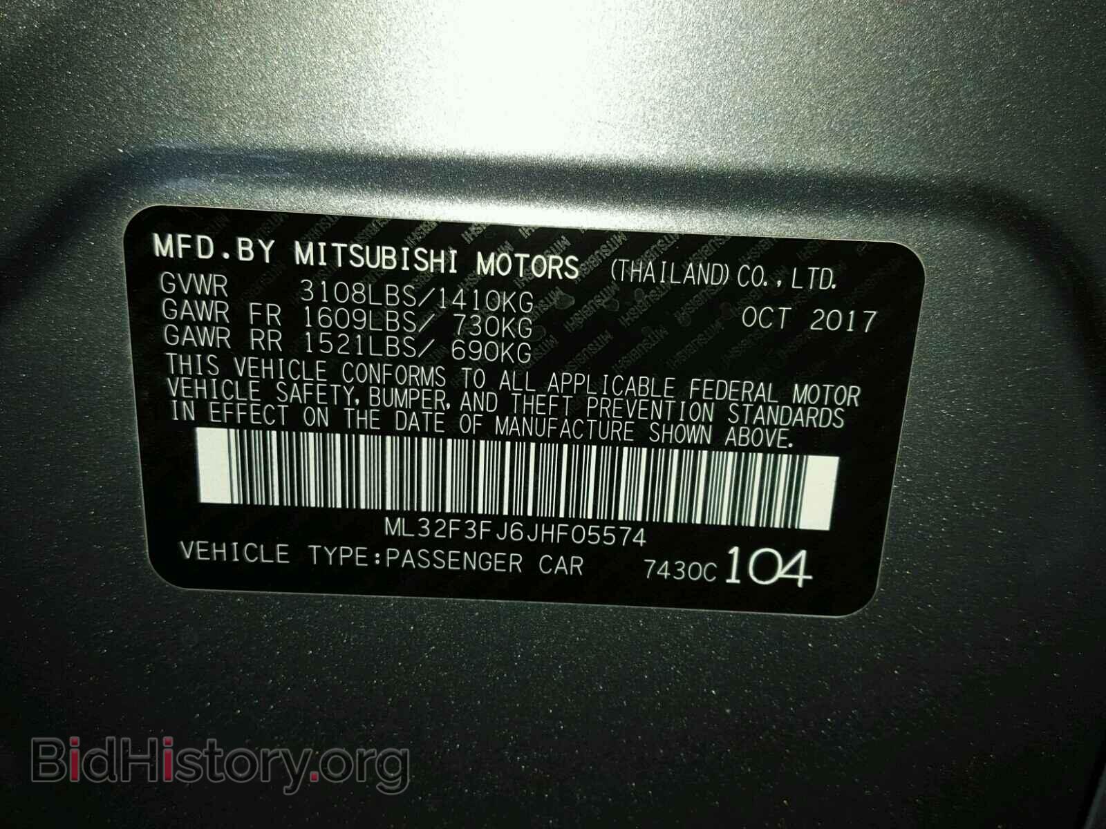 2018 MITSUBISHI MIRAGE - VIN: ML32F3FJ6JHF05574 - Фото 10