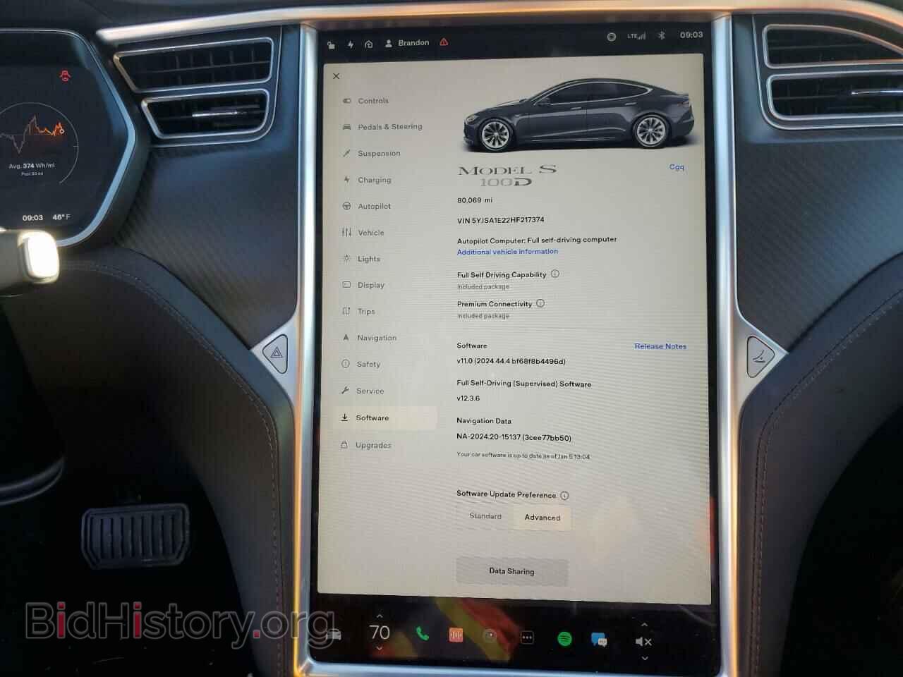 2017 TESLA MODEL S - VIN: 5YJSA1E22HF217374 - Photo 9