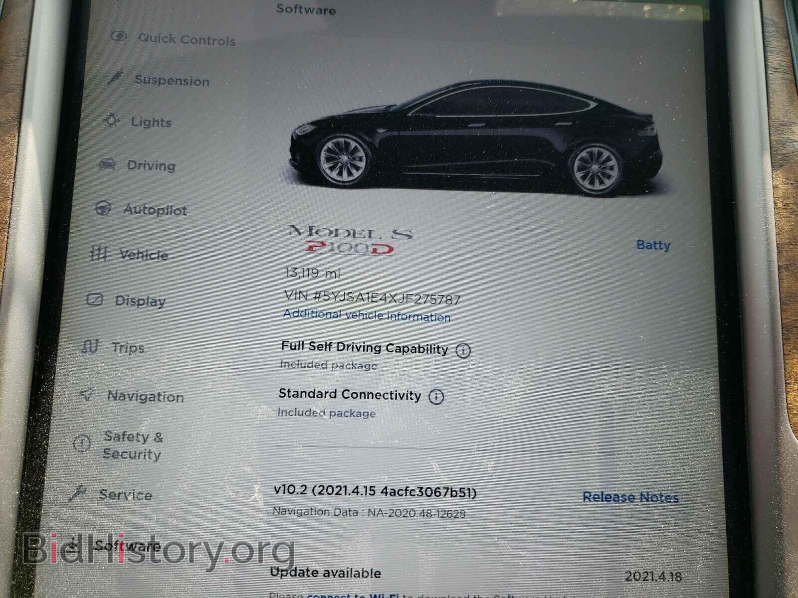 2018 TESLA MODEL S - VIN: 5YJSA1E4XJF275787 - Photo 8