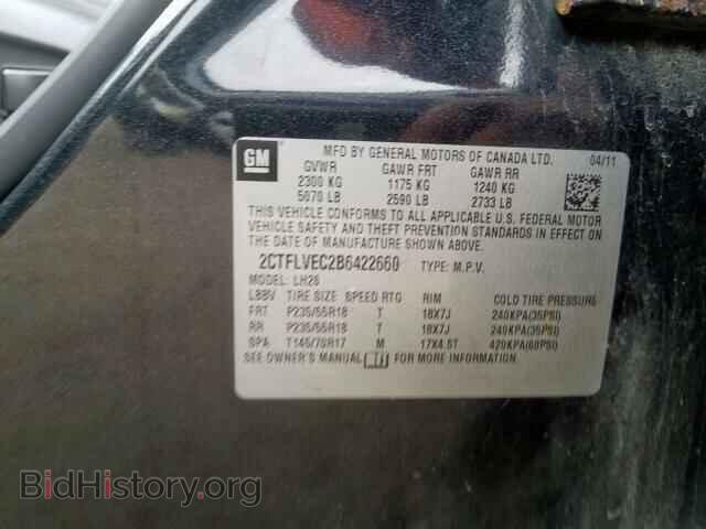 2011 GMC TERRAIN - VIN: 2CTFLVEC2B6422660 - Photo 10