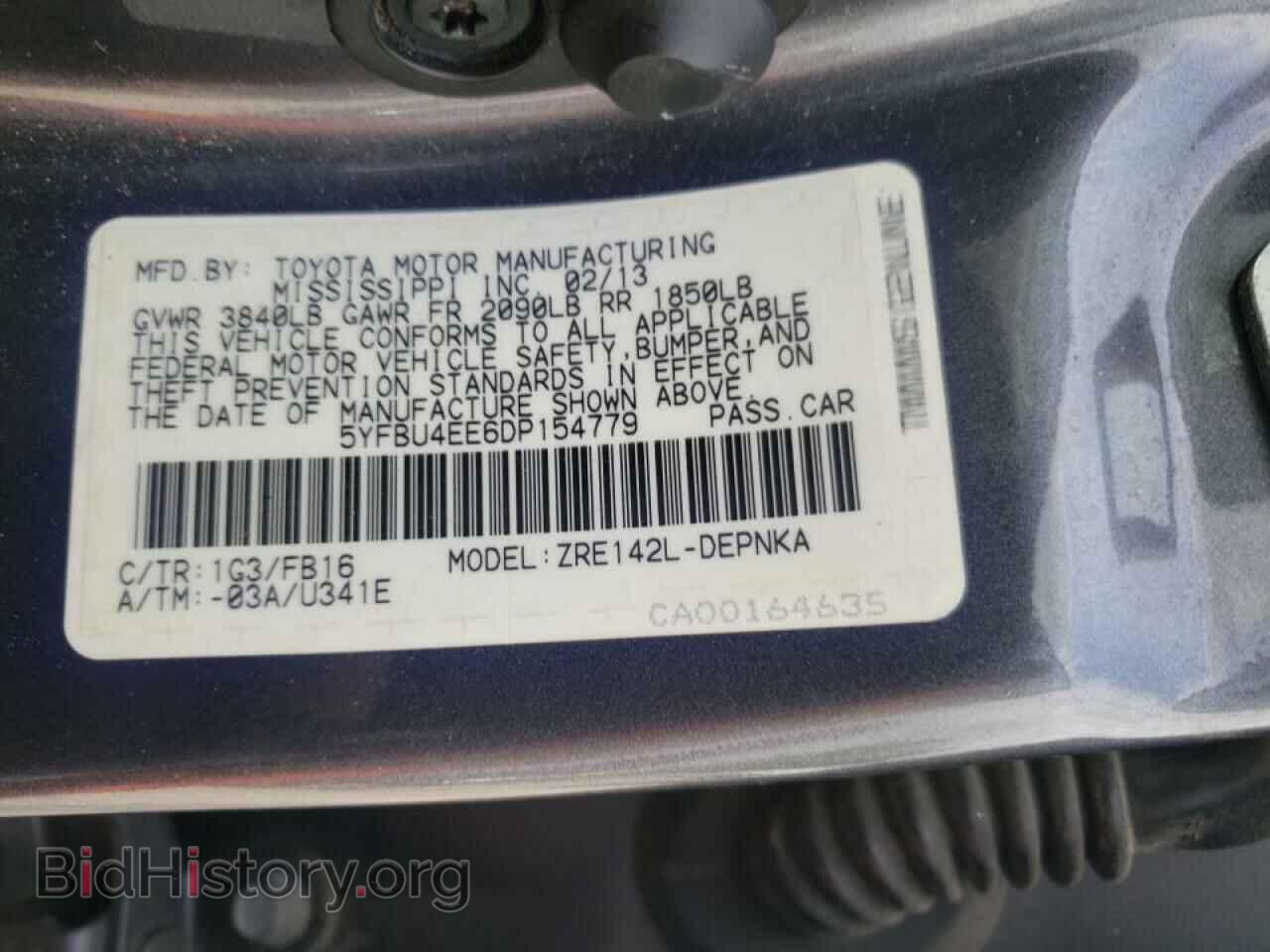 2013 TOYOTA COROLLA - VIN: 5YFBU4EE6DP154779 - Фото 10