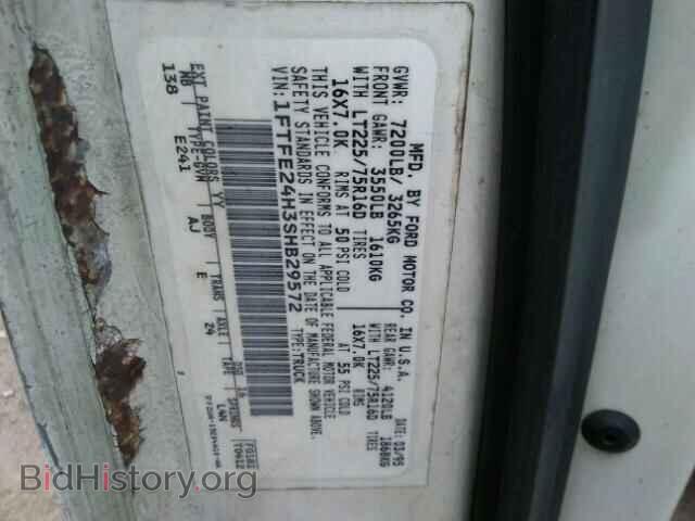 1995 FORD ECONOLINE - VIN: 1FTFE24H3SHB29572 - Фото 10