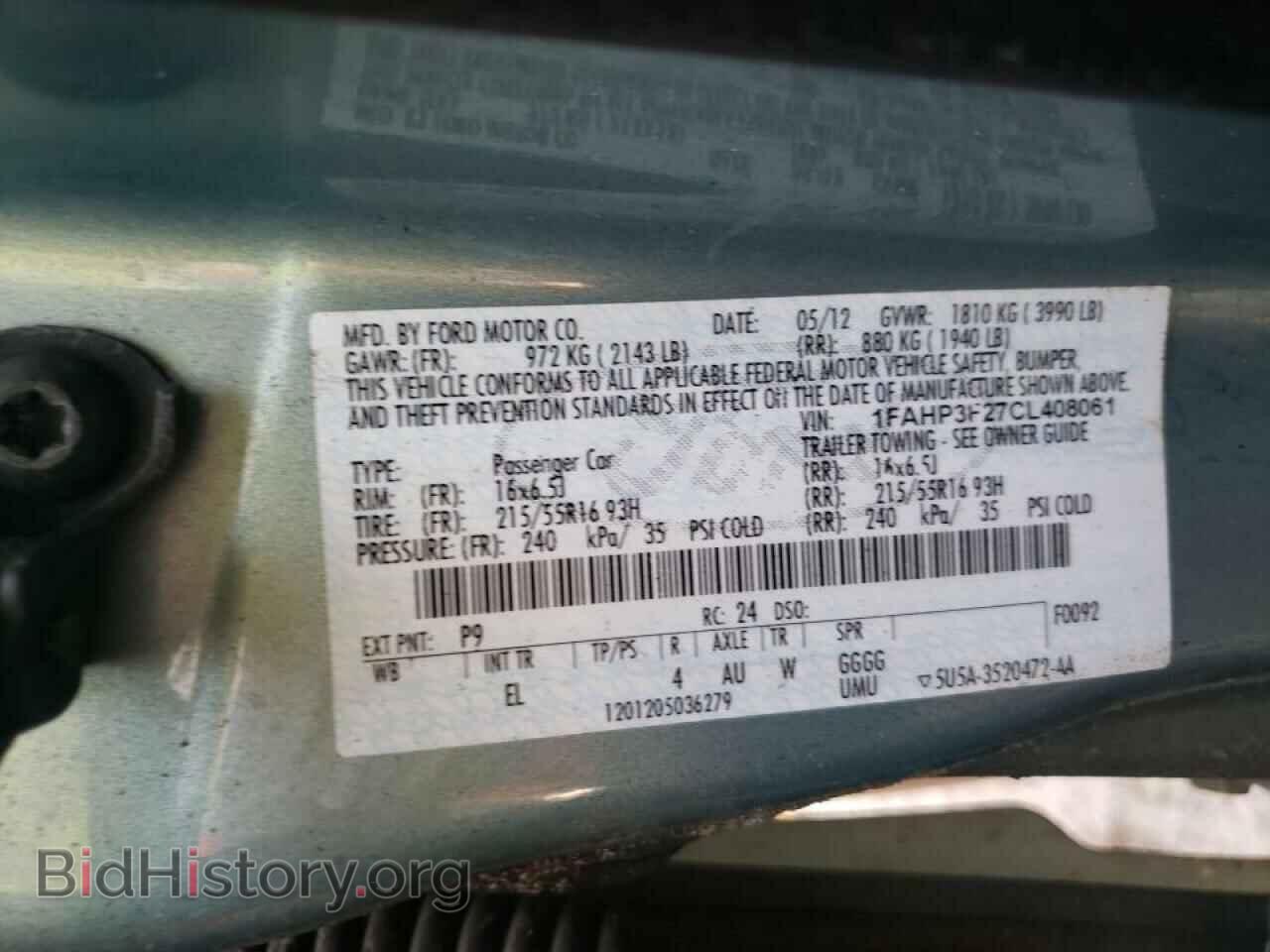 2012 FORD FOCUS - VIN: 1FAHP3F27CL408061 - Photo 10