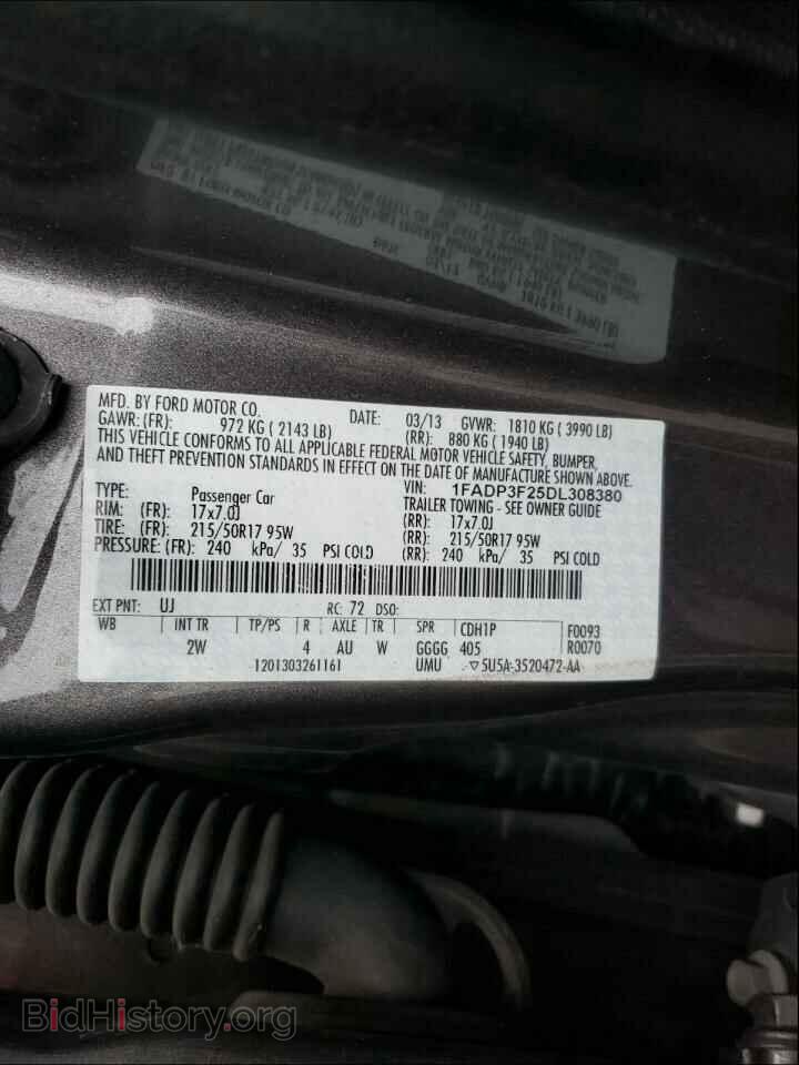 2013 FORD FOCUS - VIN: 1FADP3F25DL308380 - Фото 10
