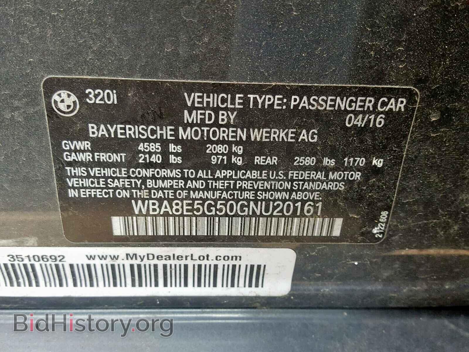 2016 BMW 3 SERIES - VIN: WBA8E5G50GNU20161 - Photo 10