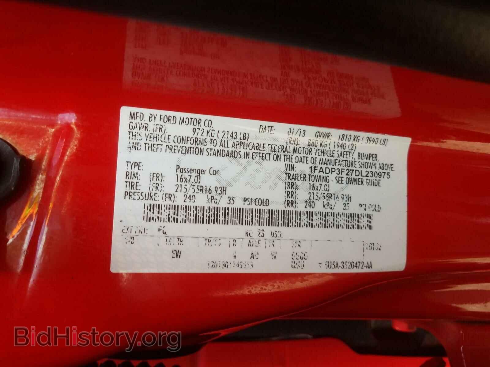 2013 FORD FOCUS - VIN: 1FADP3F27DL230975 - Фото 10