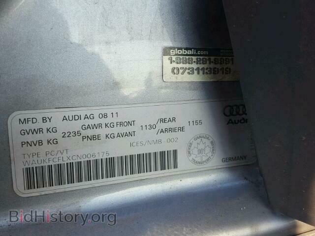 2012 AUDI A4 - VIN: WAUKFCFLXCN006175 - Фото 10