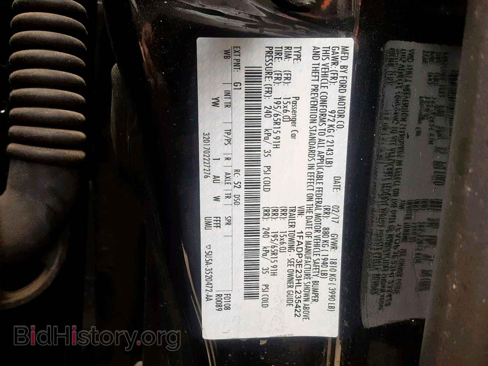2017 FORD FOCUS - VIN: 1FADP3E23HL235422 - Фото 10