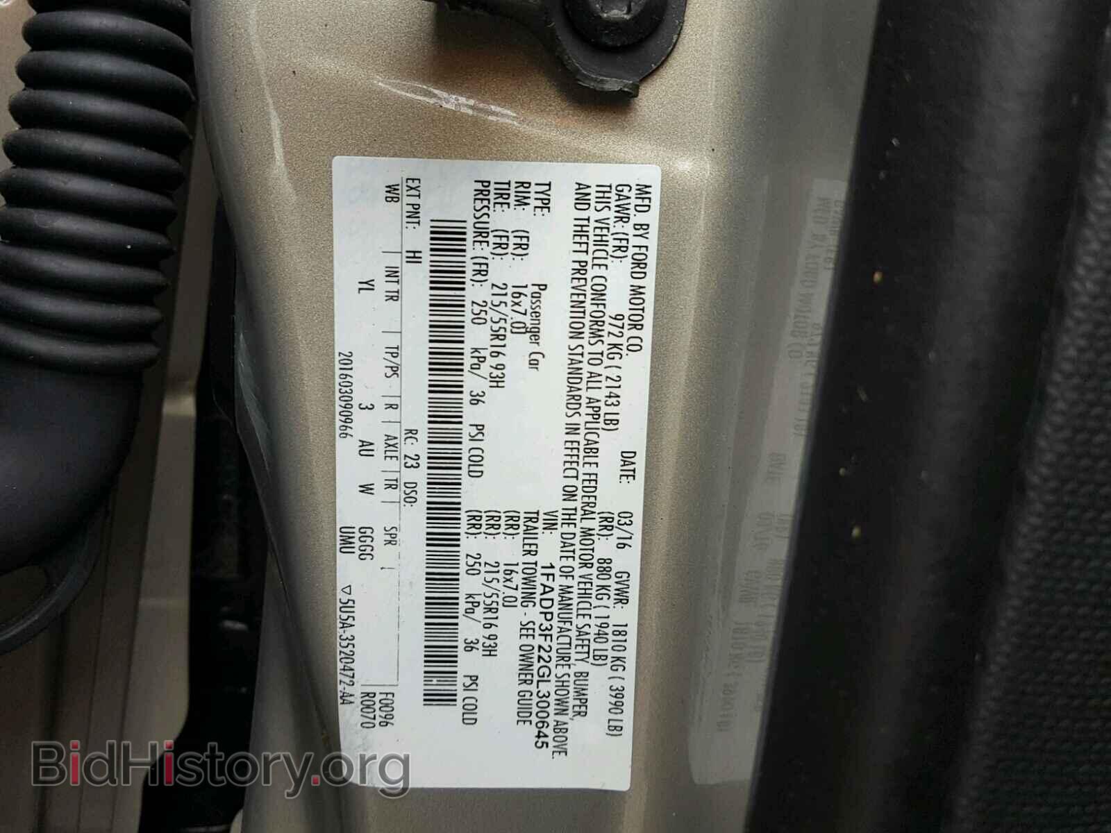 2016 FORD FOCUS - VIN: 1FADP3F22GL300645 - Photo 10