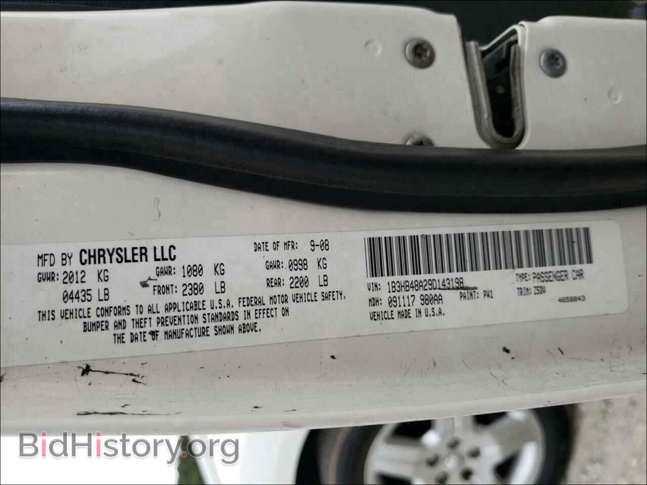 2009 DODGE CALIBER - VIN: 1B3HB48A29D143198 - Фото 10