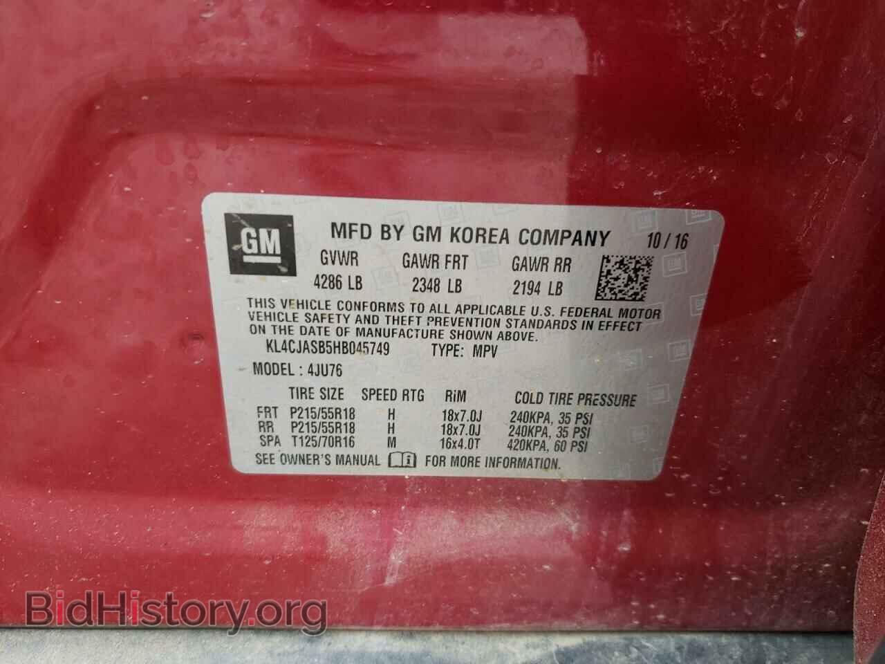 2017 BUICK ENCORE - VIN: KL4CJASB5HB045749 - Photo 10