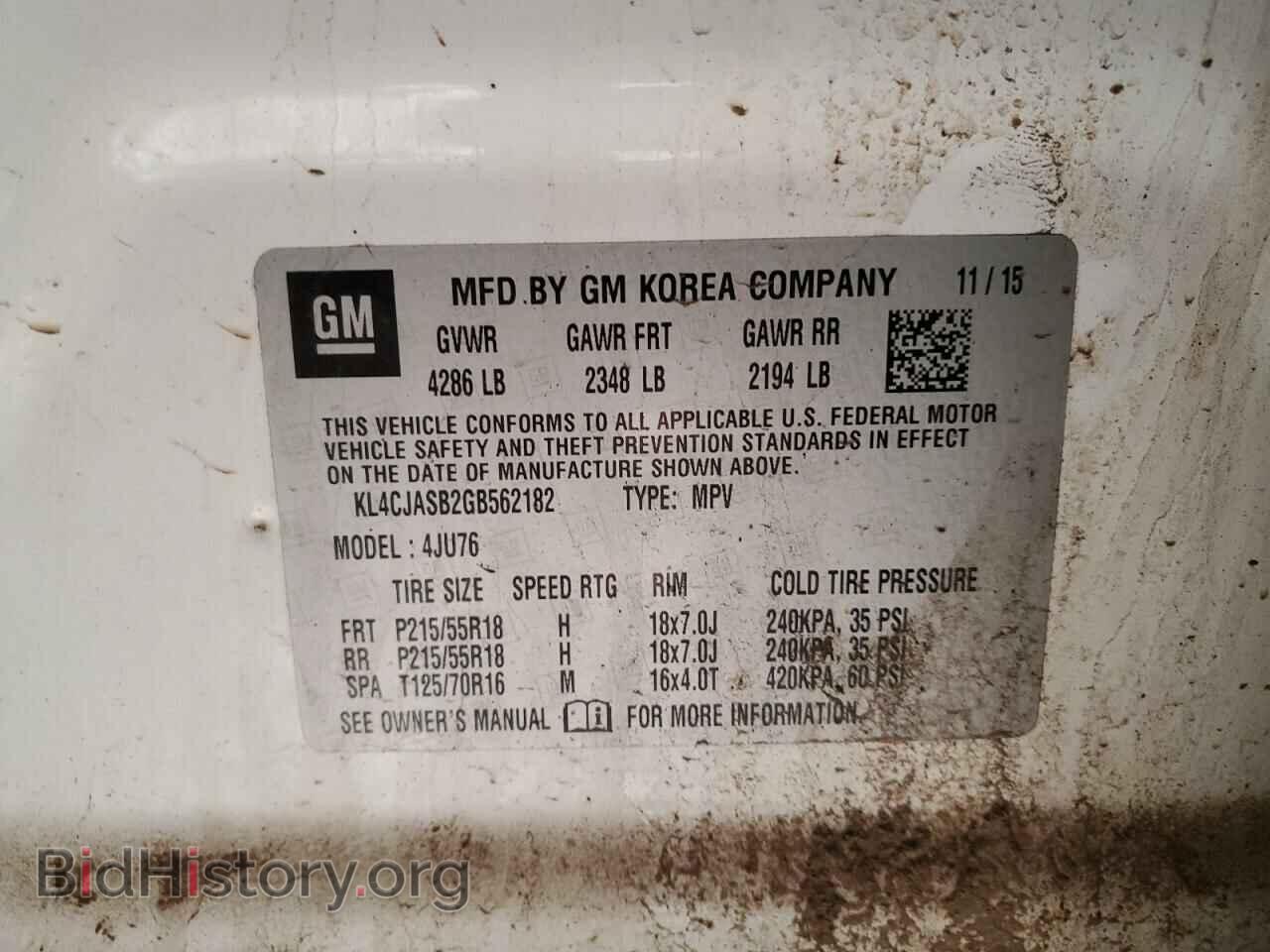 2016 BUICK ENCORE - VIN: KL4CJASB2GB562182 - Photo 13