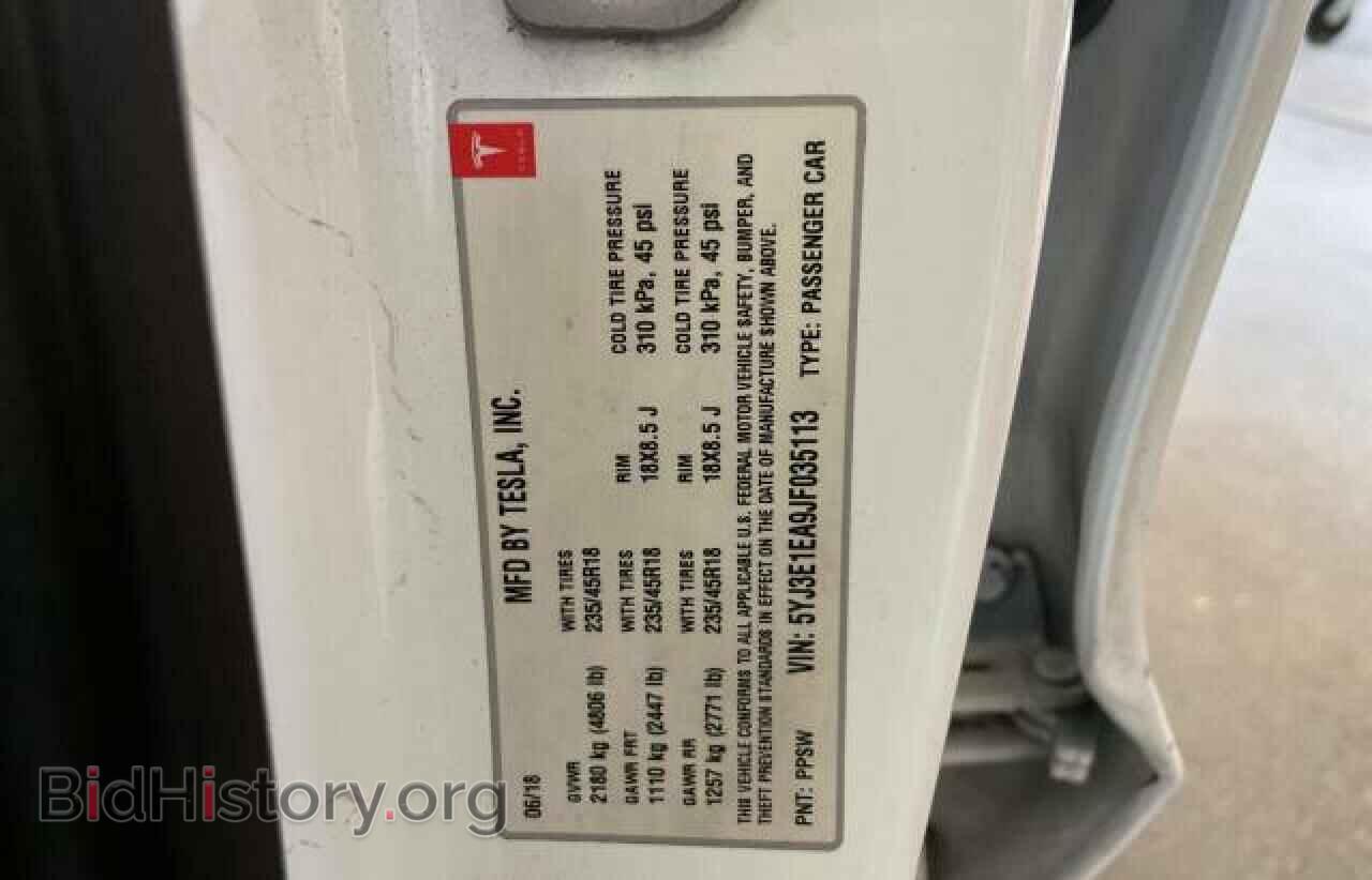 2018 TESLA MODEL 3 - VIN: 5YJ3E1EA9JF035113 - Photo 10