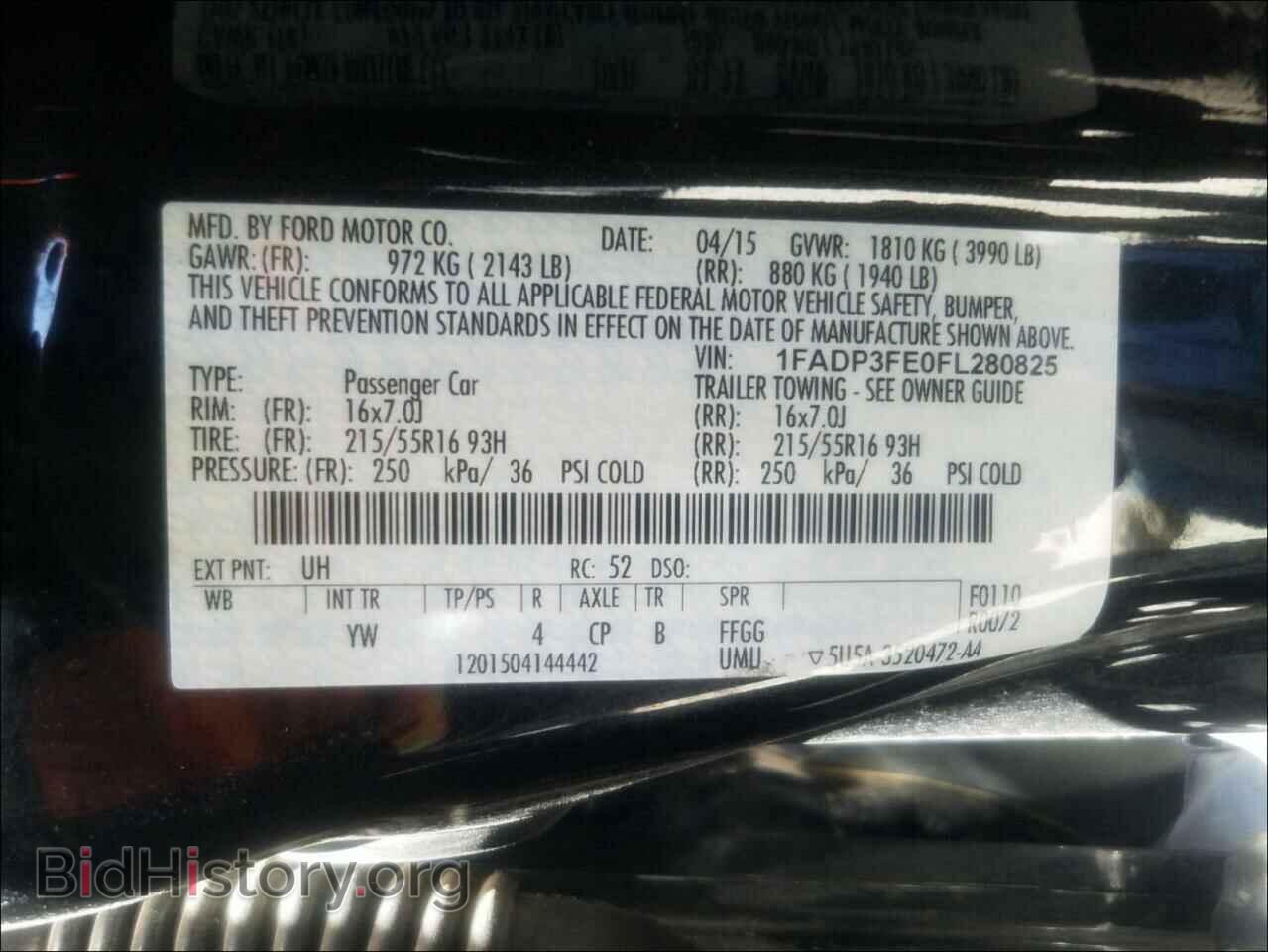2015 FORD FOCUS - VIN: 1FADP3FE0FL280825 - Фото 10