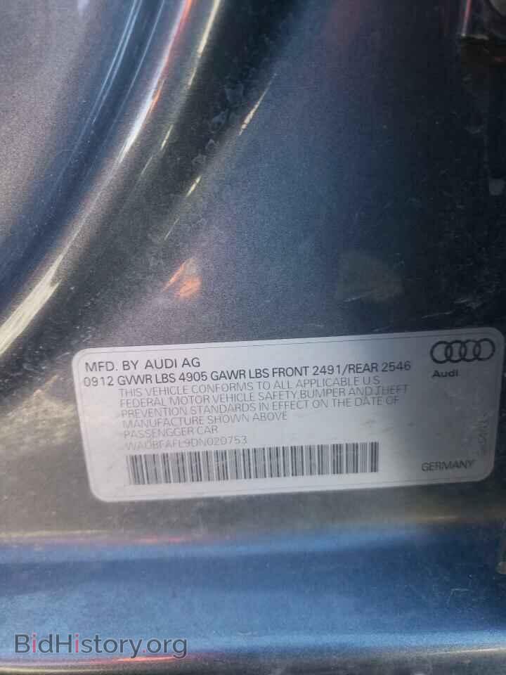 2013 AUDI A4 - VIN: WAUBFAFL9DN020753 - Фото 13