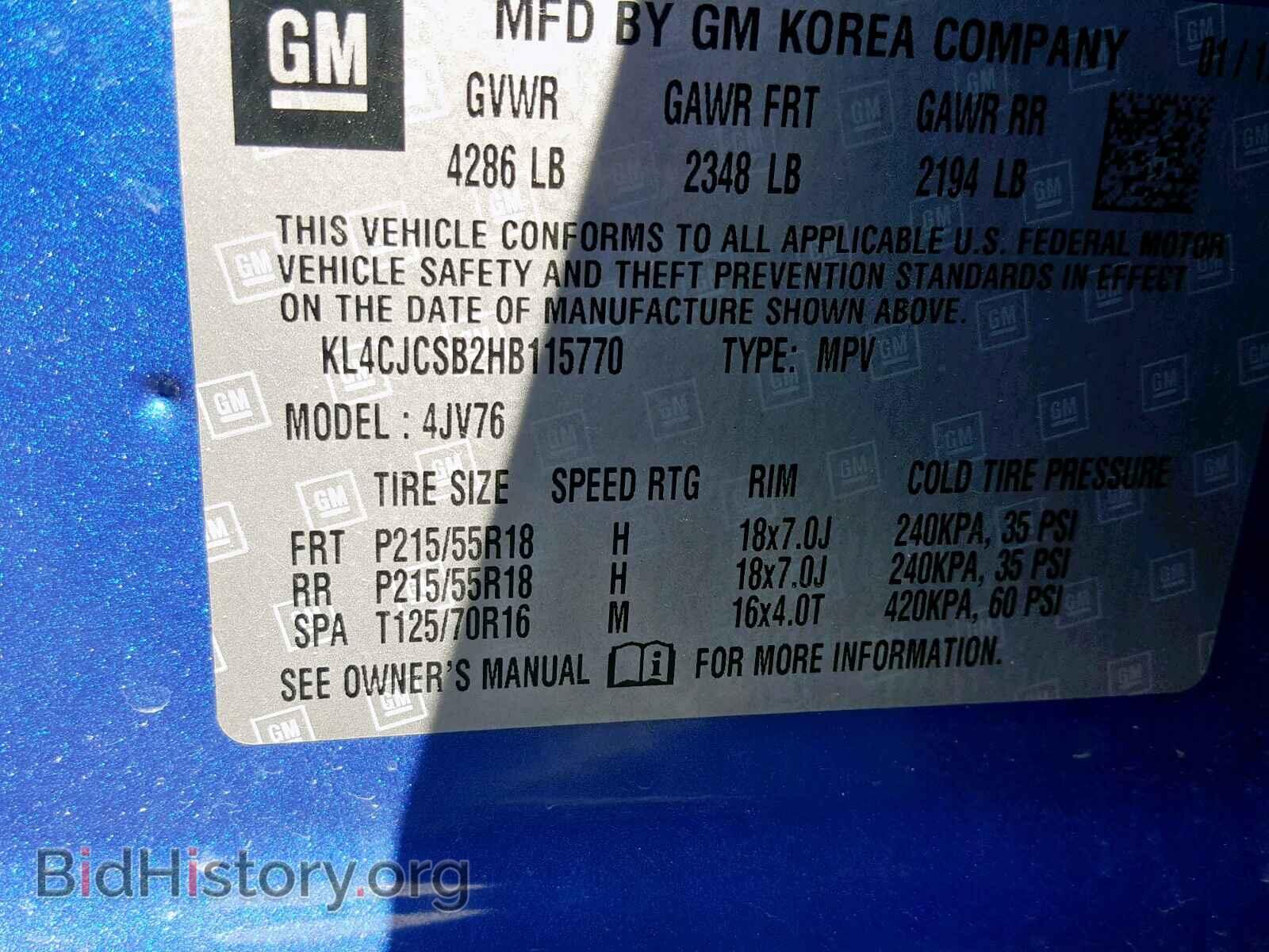 2017 BUICK ENCORE ESS - VIN: KL4CJCSB2HB115770 - Photo 10
