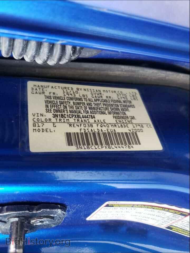 2011 NISSAN VERSA - VIN: 3N1BC1CPXBL444784 - Фото 10