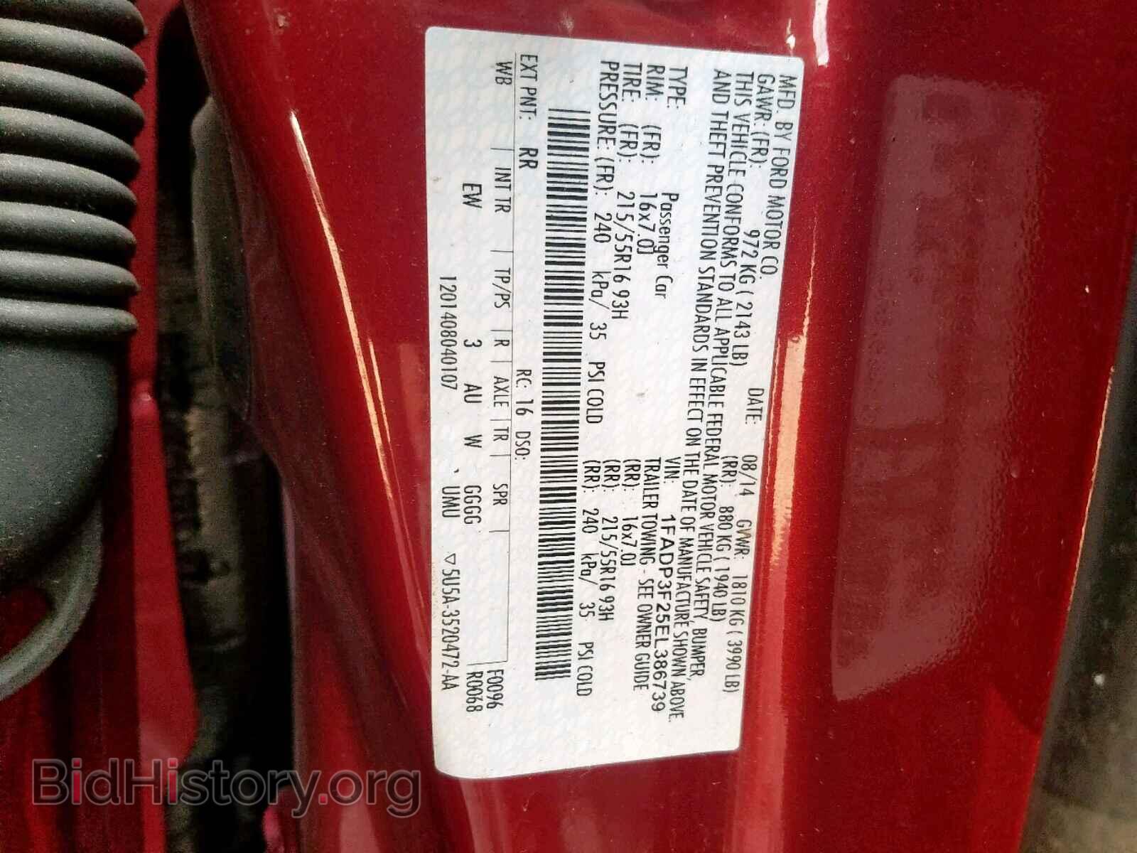 2014 FORD FOCUS SE - VIN: 1FADP3F25EL386739 - Фото 10