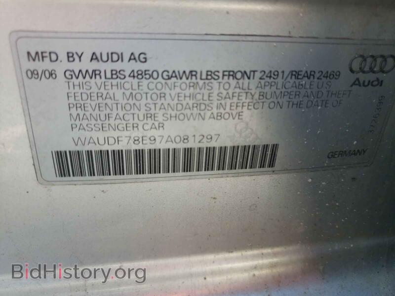2007 Audi A4 (VIN WAUDF78E97A081297) — фото 10 из 10