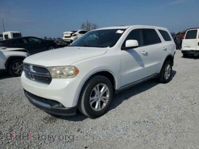 2013 Dodge DURANGO SXT, white — VIN 1C4RDHAGXDC671914, Copart