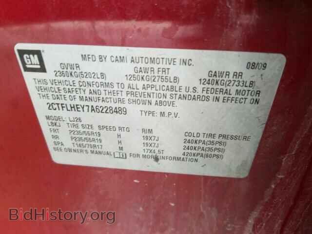 2010 GMC TERRAIN - VIN: 2CTFLHEY7A6228489 - Фото 10