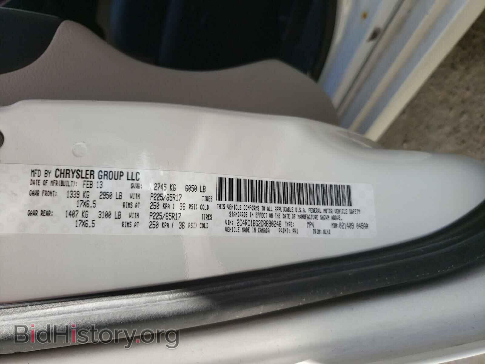 2013 CHRYSLER MINIVAN - VIN: 2C4RC1BG2DR690246 - Photo 10