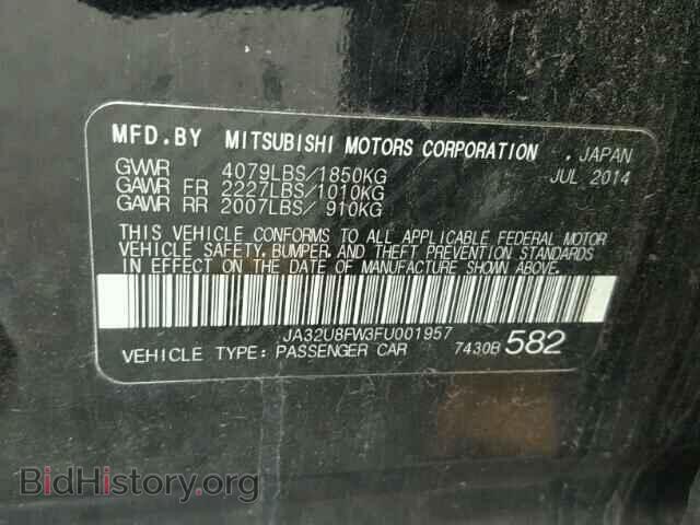 2015 MITSUBISHI LANCER - VIN: JA32U8FW3FU001957 - Фото 10