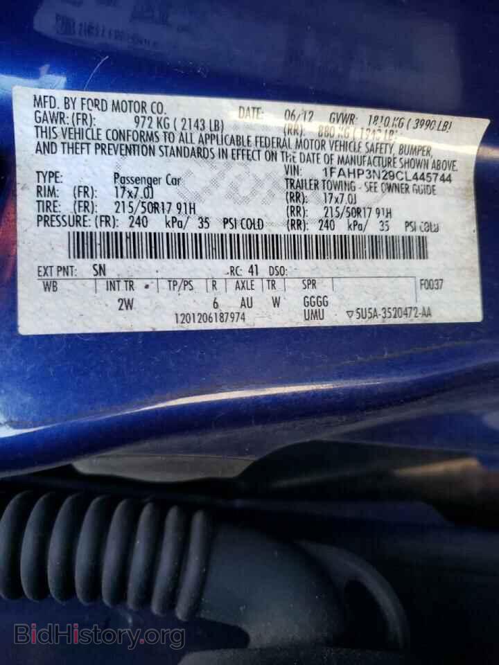 2012 FORD FOCUS - VIN: 1FAHP3N29CL445744 - Фото 10