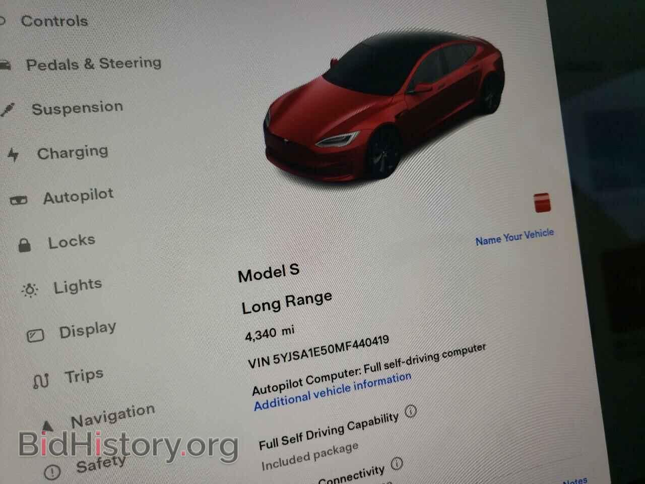 2021 TESLA MODEL S - VIN: 5YJSA1E50MF440419 - Фото 8
